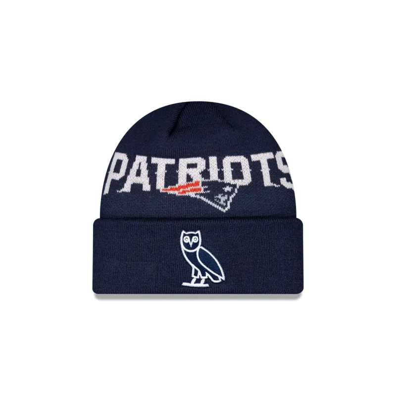 OVO X New England Patriots Cuff Knit Hat sold by New Era