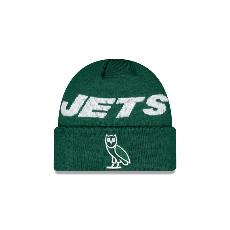 OVO X New York Jets Cuff Knit Hat sold by New Era