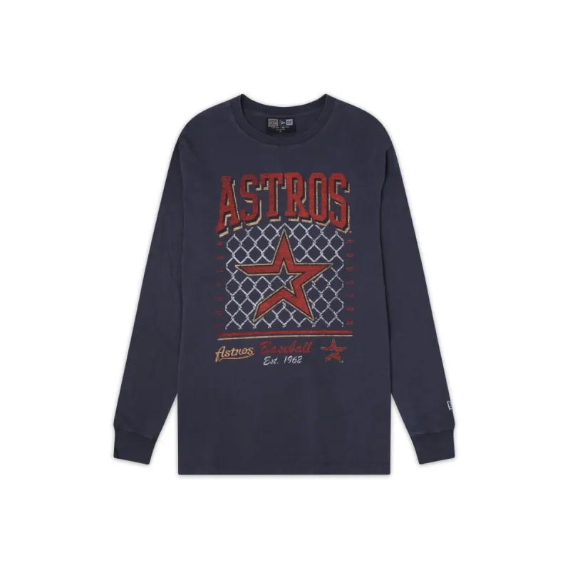 Houston Astros Old School Sport Long Sleeve T-Shirt sold by New Era