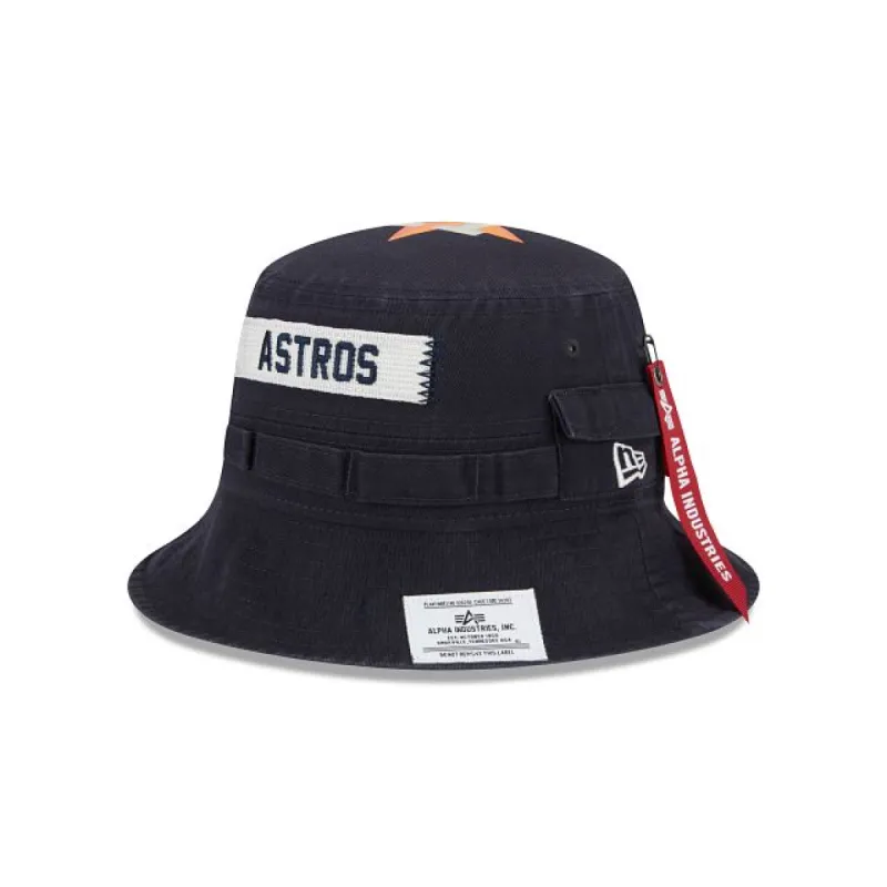 Alpha Industries X Houston Astros Adventure Bucket Hat sold by New Era