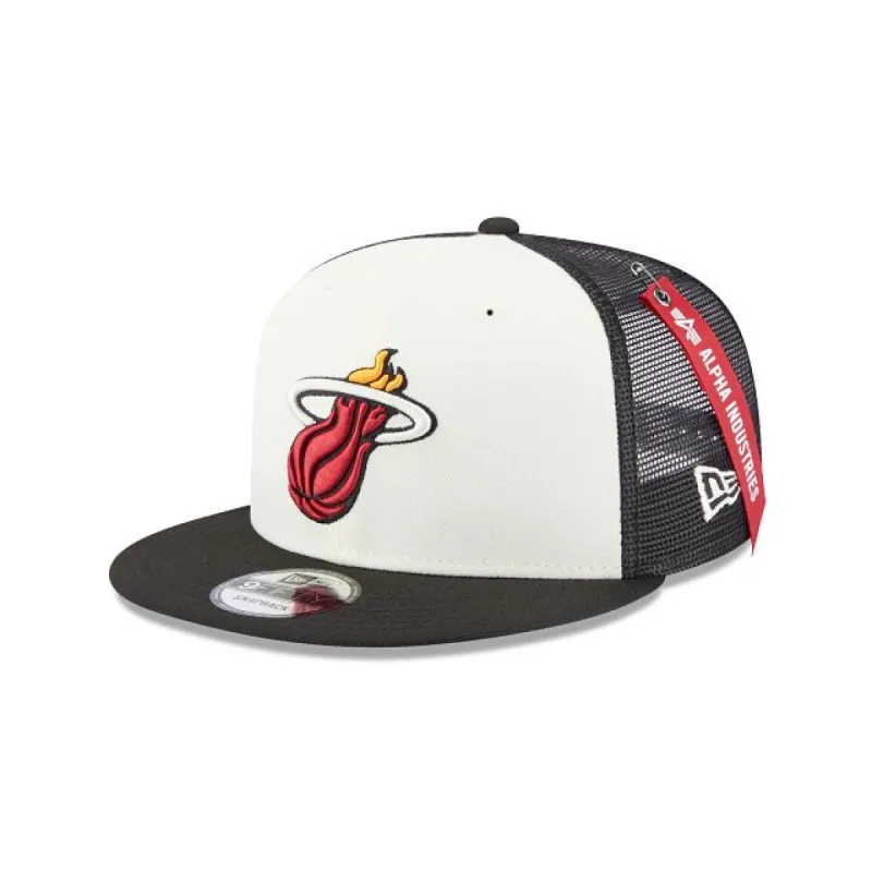 Alpha Industries X Miami Heat 9FIFTY Snapback Hat sold by New Era