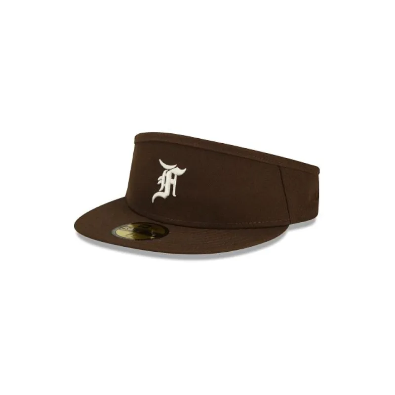 Fear of God Essentials Walnut 59FIFTY Visor Hat made by New Era
