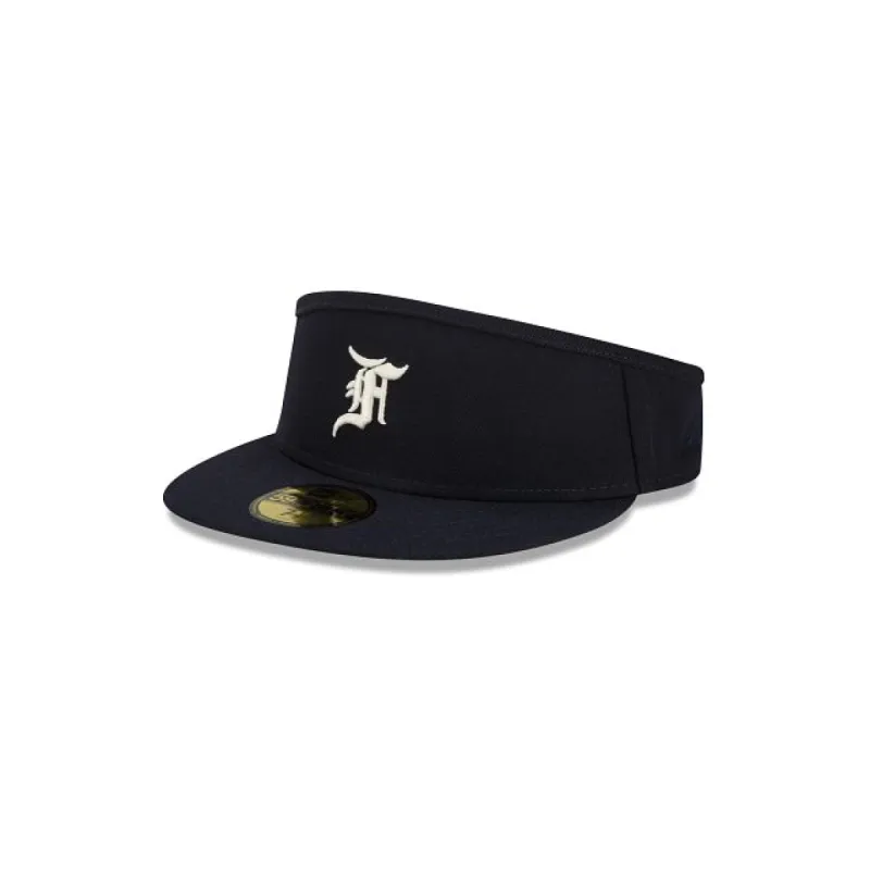 Fear of God Essentials Navy 59FIFTY Visor Hat sold by New Era