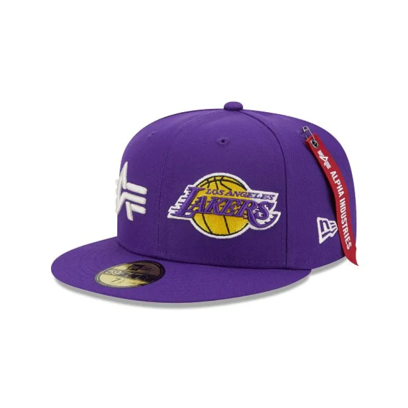 Alpha Industries X Los Angeles Lakers Dual Logo 59FIFTY Fitted Hat sold by New Era