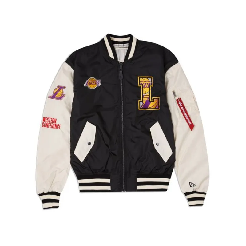 Alpha Industries X Los Angeles Lakers MA-1 Bomber Jacket sold by New Era