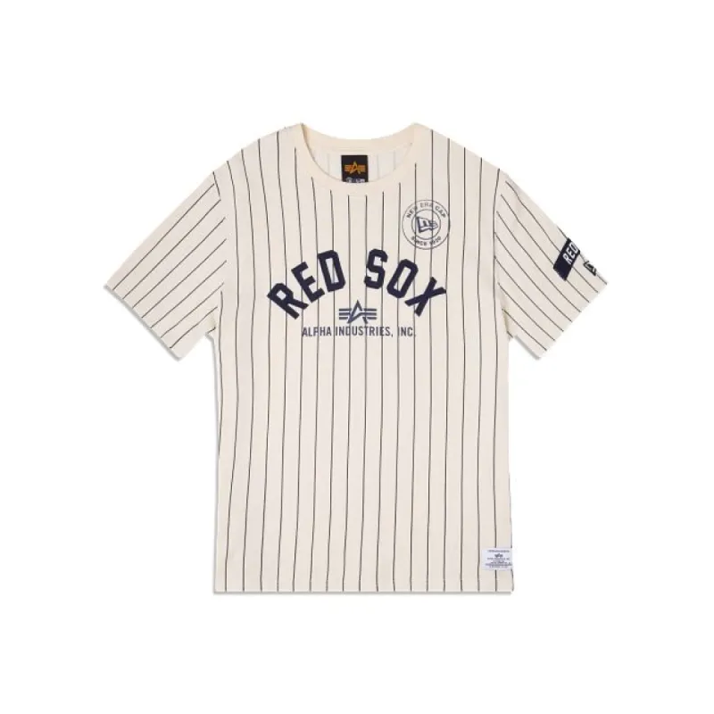 Alpha Industries X Boston Red Sox Striped T-Shirt sold by New Era