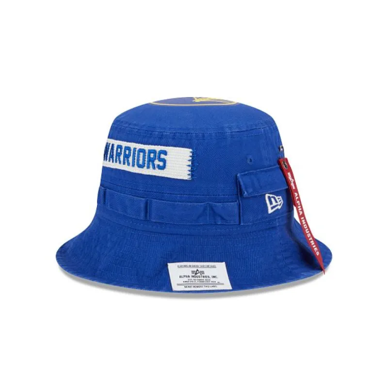 Alpha Industries X Golden State Warriors Adventure Bucket Hat sold by New Era