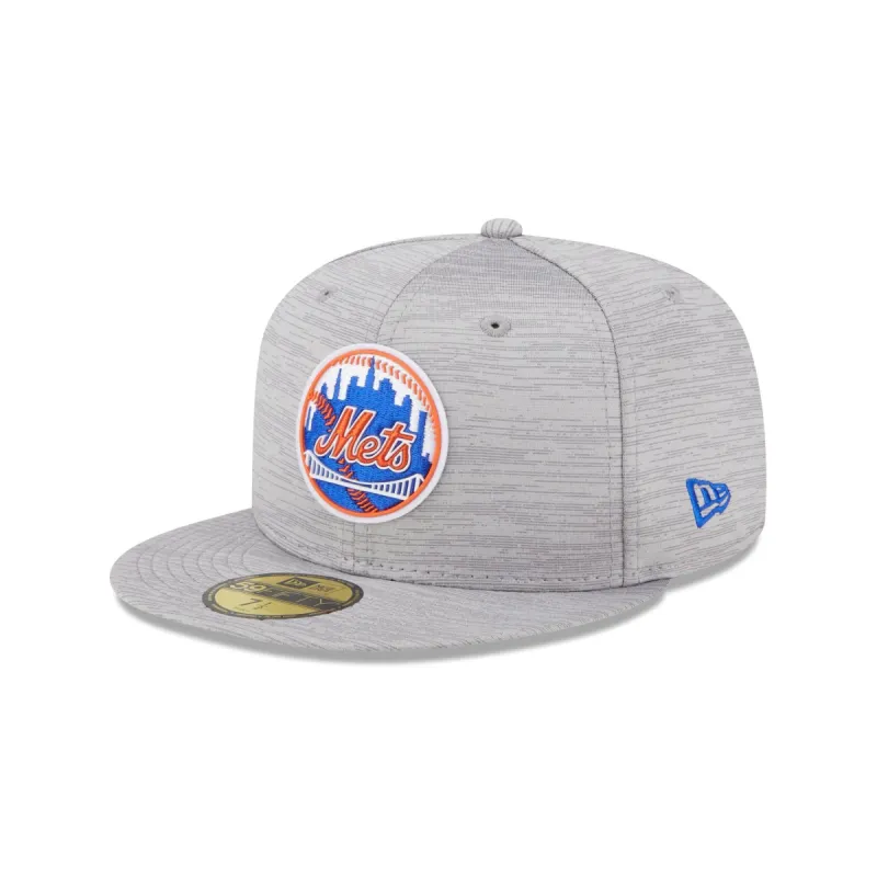 New York Mets 2023 Clubhouse Gray 59FIFTY Fitted Hat sold by New Era
