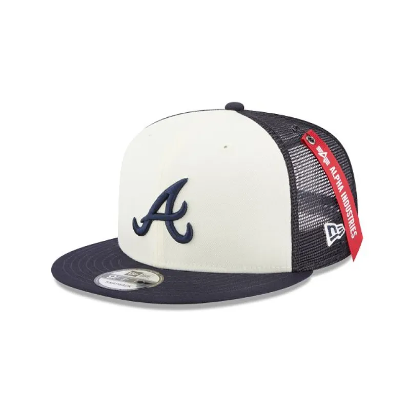 Alpha Industries X Atlanta Braves 9FIFTY Snapback Hat sold by New Era