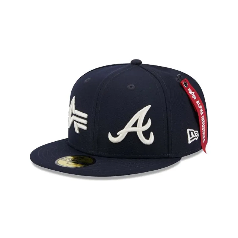 Alpha Industries X Atlanta Braves Dual Logo 59FIFTY Fitted Hat sold by New Era