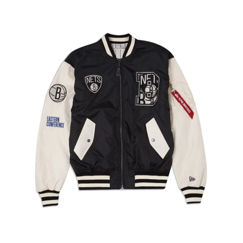 Alpha Industries X Brooklyn Nets MA-1 Bomber Jacket sold by New Era