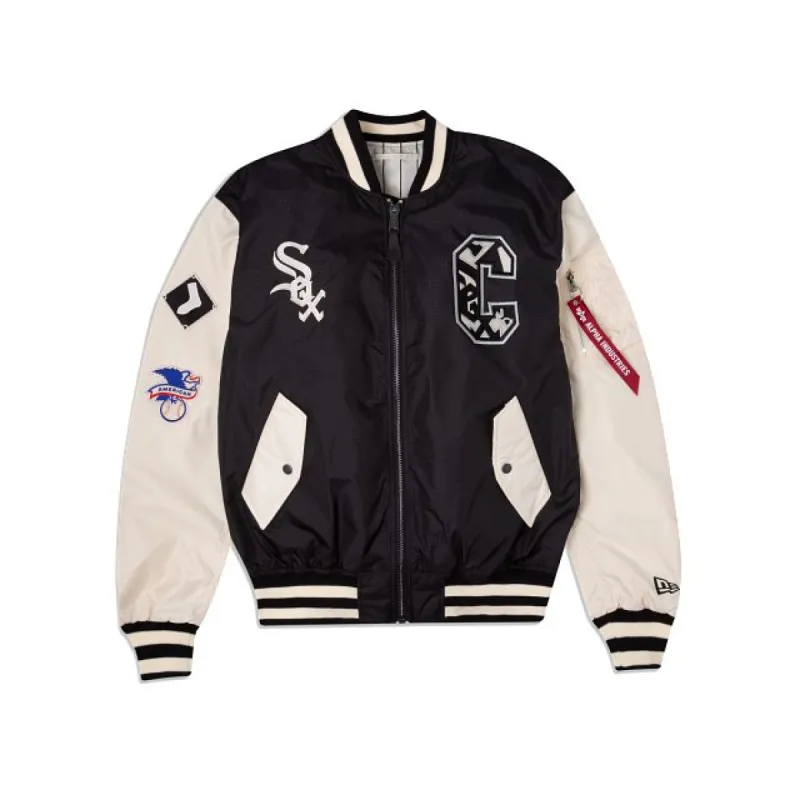 Alpha Industries X Chicago White Sox Alt MA-1 Bomber Jacket sold by New Era