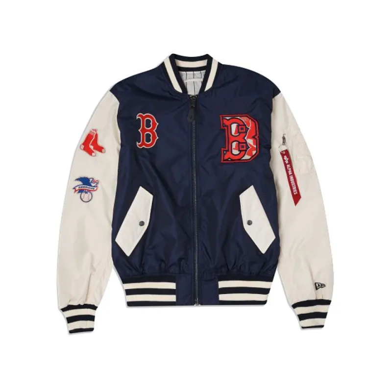 Alpha Industries X Boston Red Sox Alt MA-1 Bomber Jacket sold by New Era