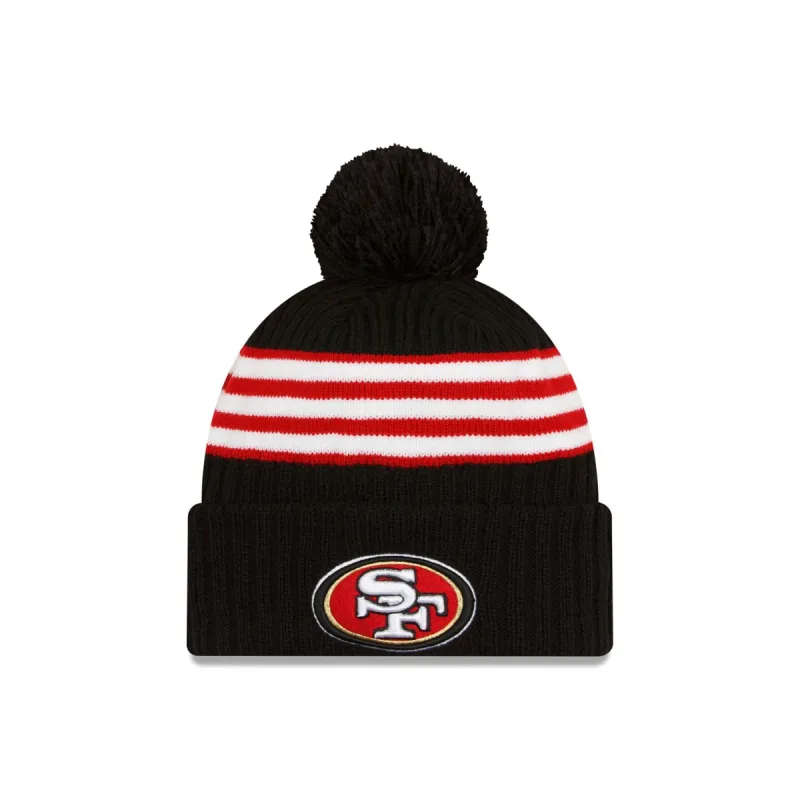 San Francisco 49ers 2023 Cold Weather Black Pom Knit sold by New Era