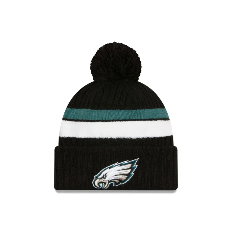 Philadelphia Eagles 2023 Cold Weather Black Pom Knit sold by New Era