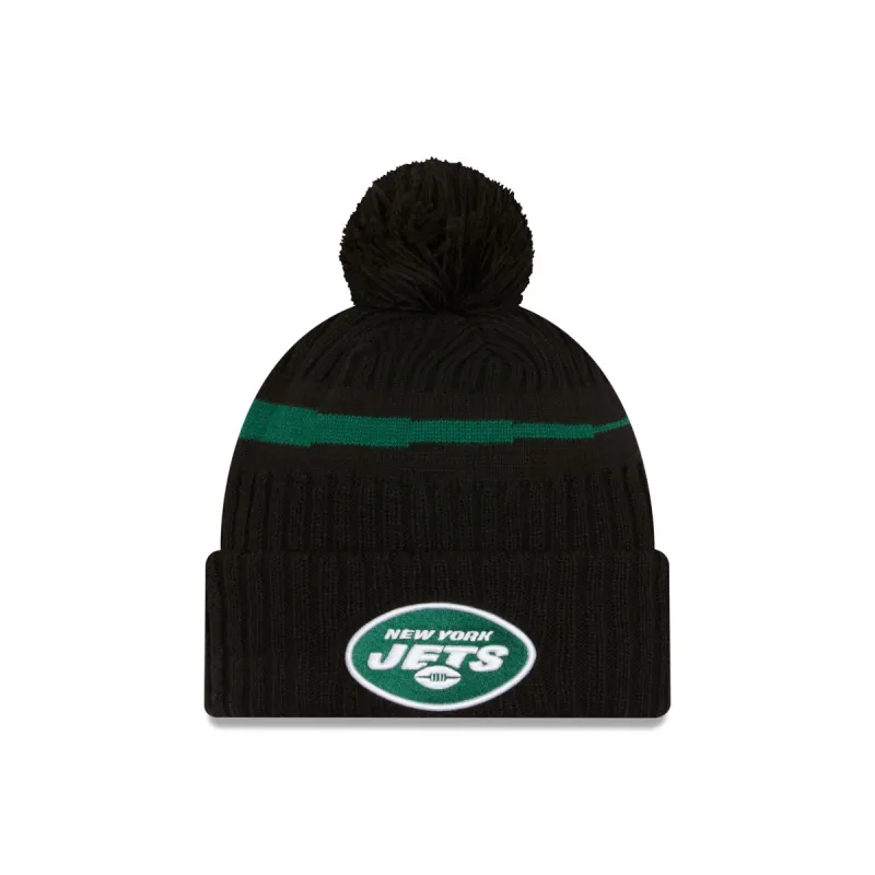 New York Jets 2023 Cold Weather Black Pom Knit Hat sold by New Era