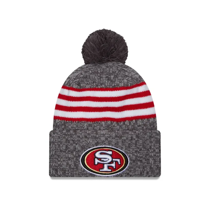 San Francisco 49ers 2023 Cold Weather Gray Pom Knit sold by New Era