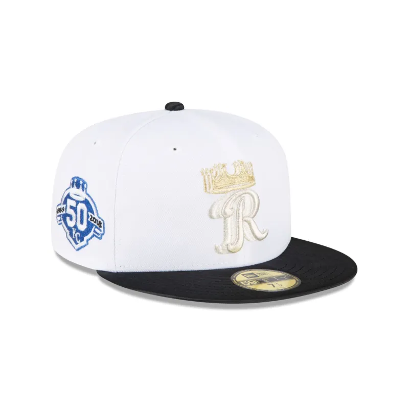 Just Caps Optic White Kansas City Royals 59FIFTY Fitted Hat sold by New Era