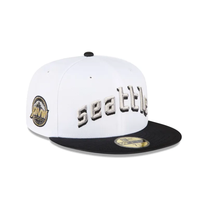 Just Caps Optic White Seattle Mariners 59FIFTY Fitted Hat sold by New Era