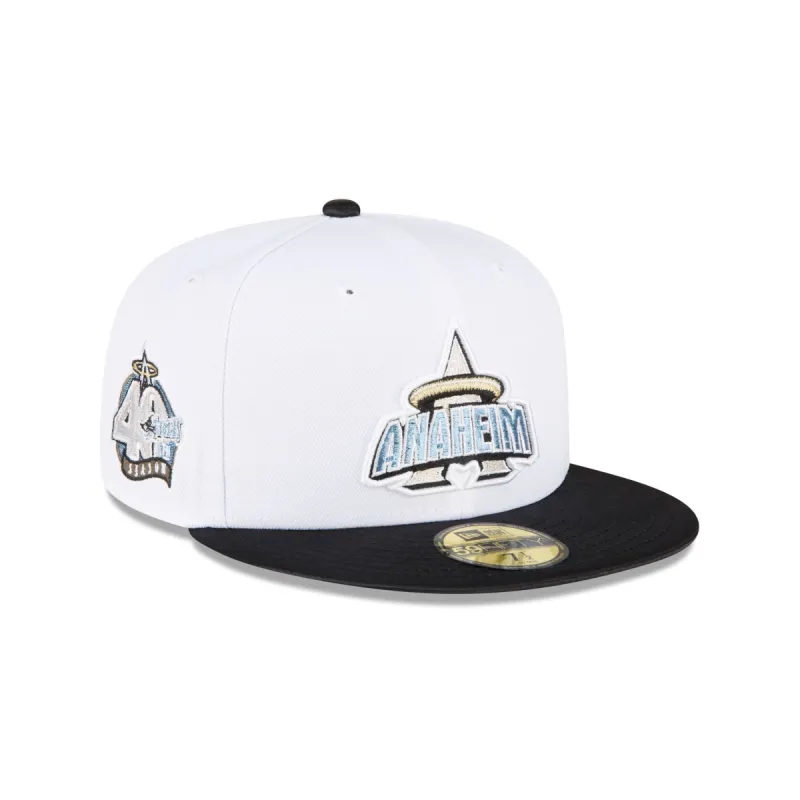 Just Caps Optic White Los Angeles Angels 59FIFTY Fitted Hat sold by New Era