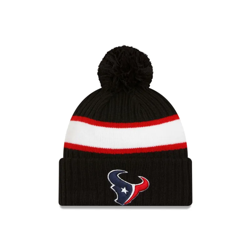 Houston Texans 2023 Cold Weather Black Pom Knit sold by New Era
