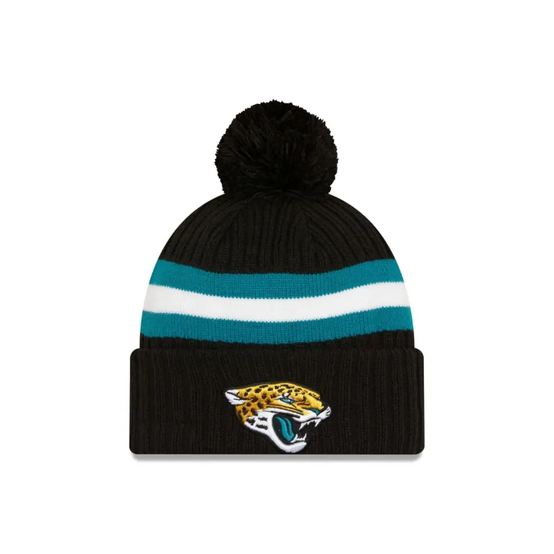 Jacksonville Jaguars 2023 Cold Weather Black Pom Knit sold by New Era