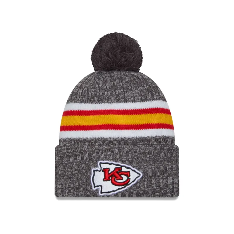 Kansas City Chiefs 2023 Cold Weather Gray Pom Knit sold by New Era