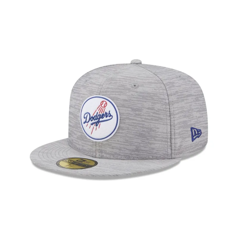 Los Angeles Dodgers 2023 Clubhouse Gray 59FIFTY Fitted Hat sold by New Era