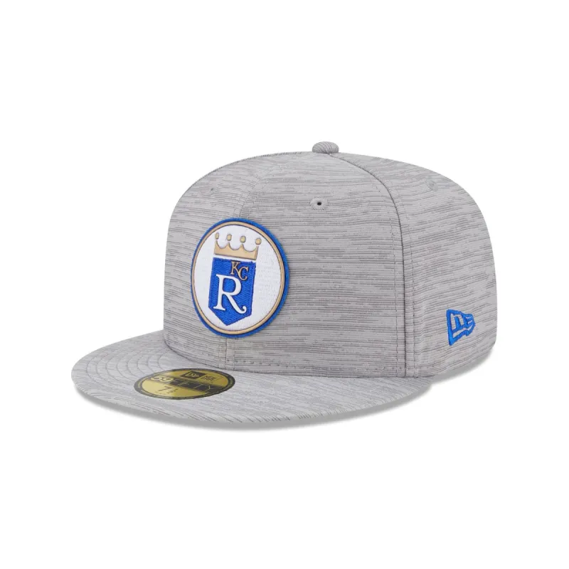 Kansas City Royals 2023 Clubhouse Gray 59FIFTY Fitted Hat sold by New Era