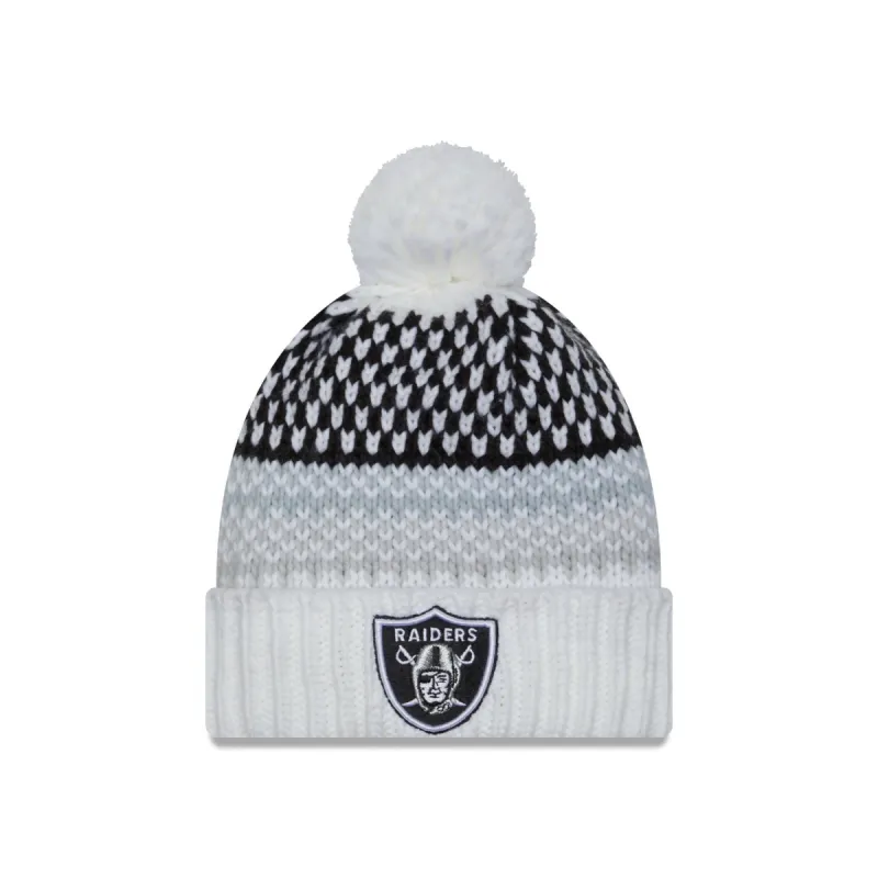 Las Vegas Raiders 2023 Cold Weather Women's Pom Knit Hat sold by New Era