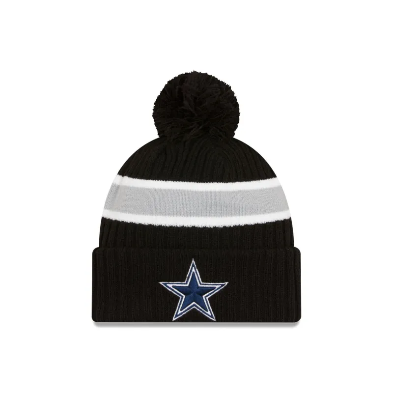 Dallas Cowboys 2023 Cold Weather Black Pom Knit Hat sold by New Era