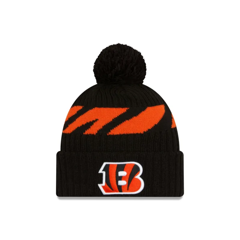Cincinnati Bengals 2023 Cold Weather Black Pom Knit Hat sold by New Era
