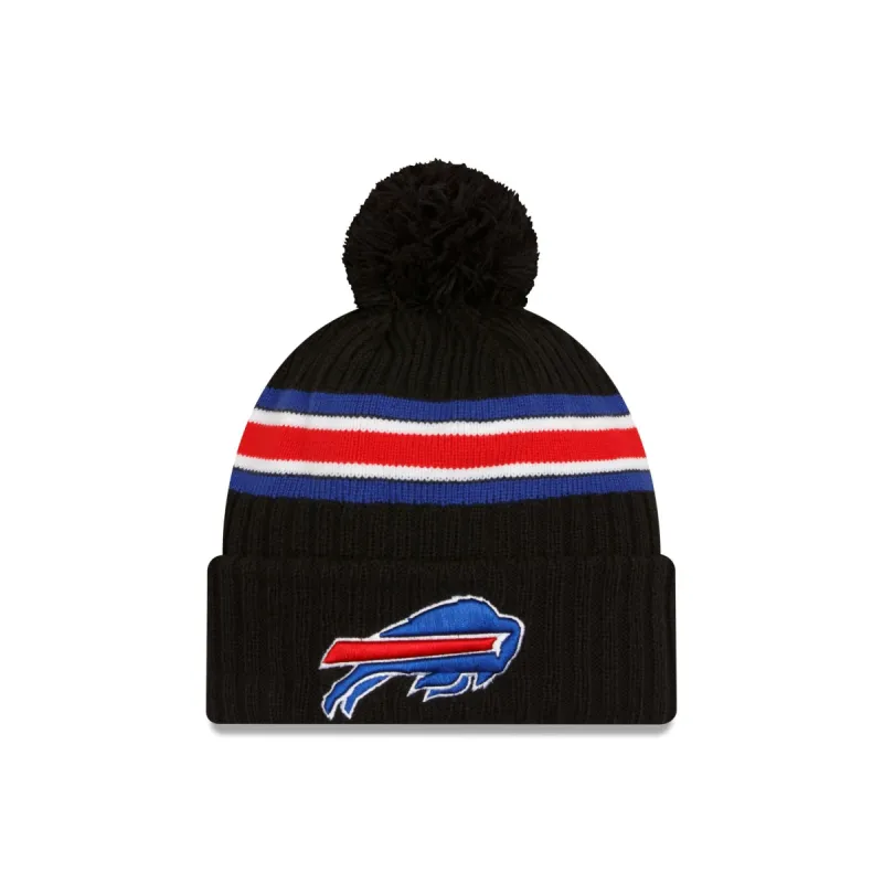 Buffalo Bills 2023 Cold Weather Black Pom Knit Hat sold by New Era