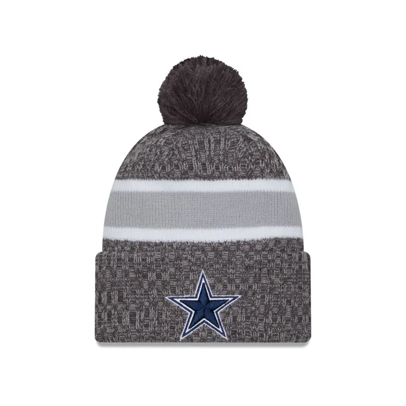 Dallas Cowboys 2023 Cold Weather Gray Pom Knit Hat sold by New Era