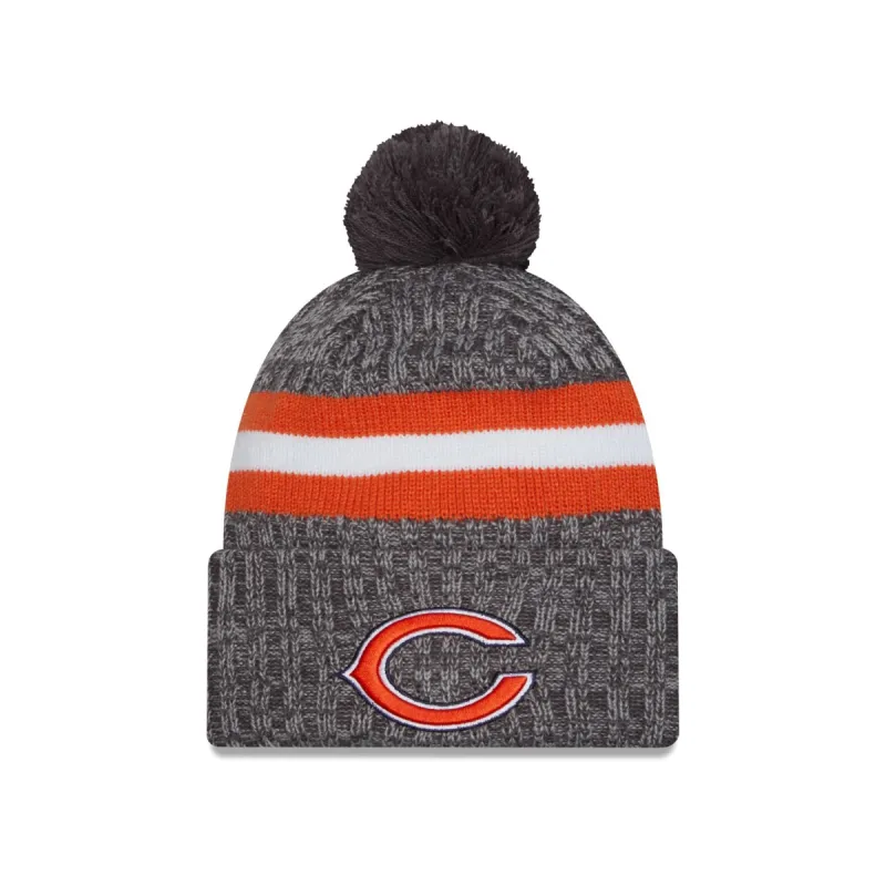 Chicago Bears 2023 Cold Weather Gray Pom Knit Hat sold by New Era