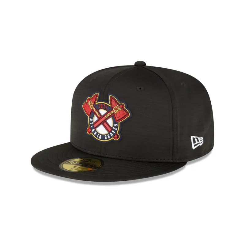 Atlanta Braves 2023 Clubhouse Black 59FIFTY Fitted Hat sold by New Era