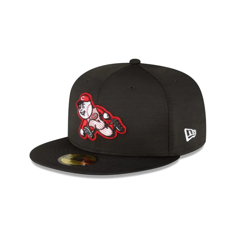 Cincinnati Reds 2023 Clubhouse Black 59FIFTY Fitted Hat sold by New Era