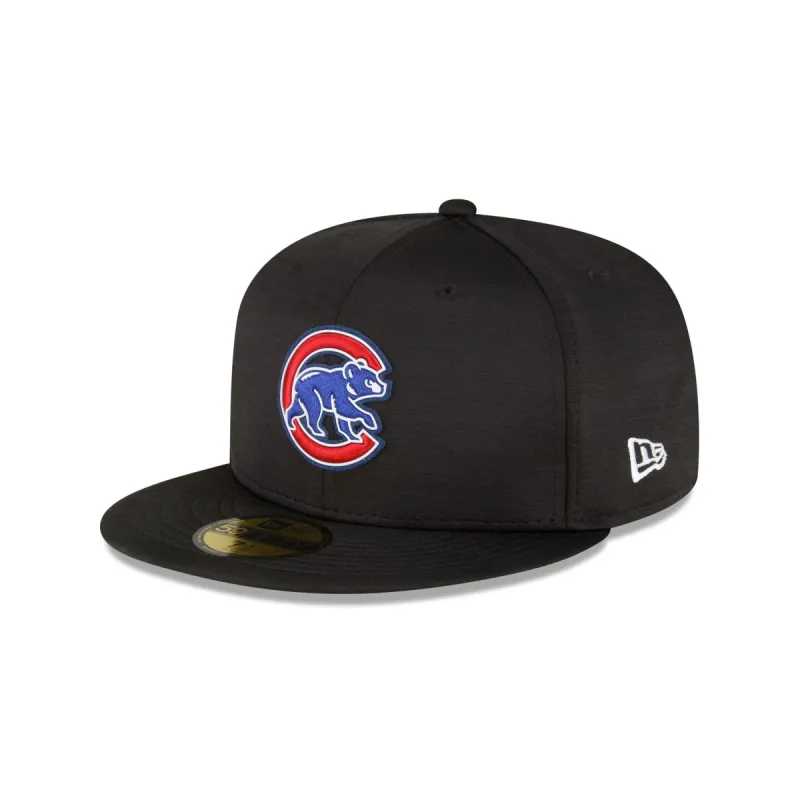 Chicago Cubs 2023 Clubhouse Black 59FIFTY Fitted Hat sold by New Era