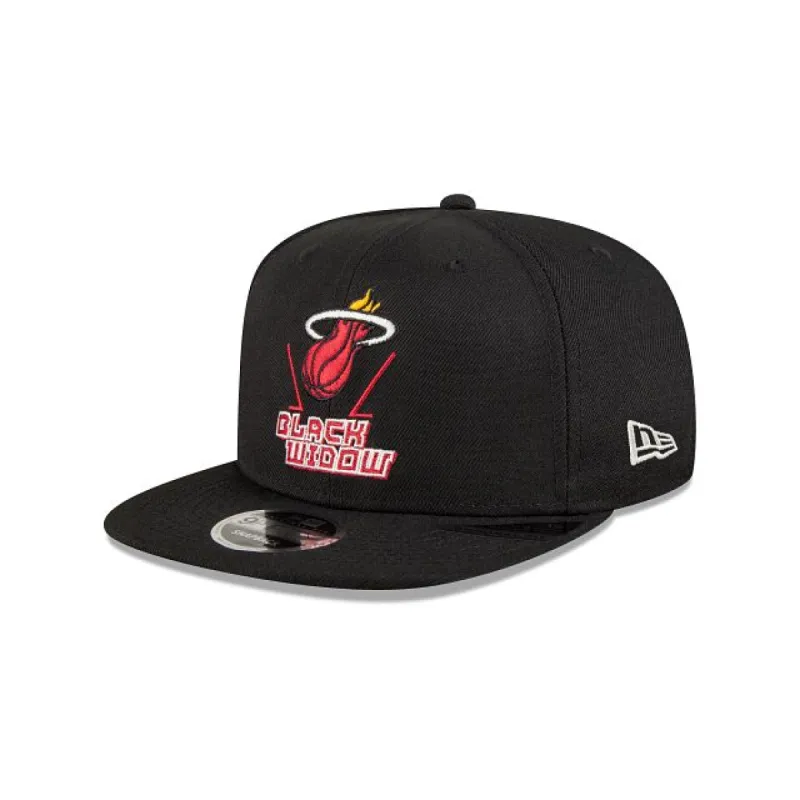 Marvel X Miami Heat Black 9FIFTY Snapback Hat sold by New Era