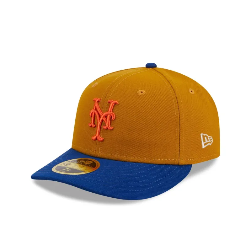 New York Mets Vintage Gold Low Profile 59FIFTY Fitted Hat sold by New Era