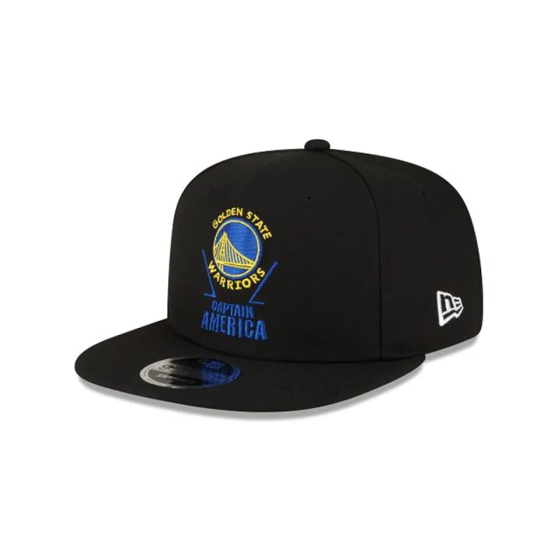 Marvel X Golden State Warriors Black 9FIFTY Snapback Hat sold by New Era