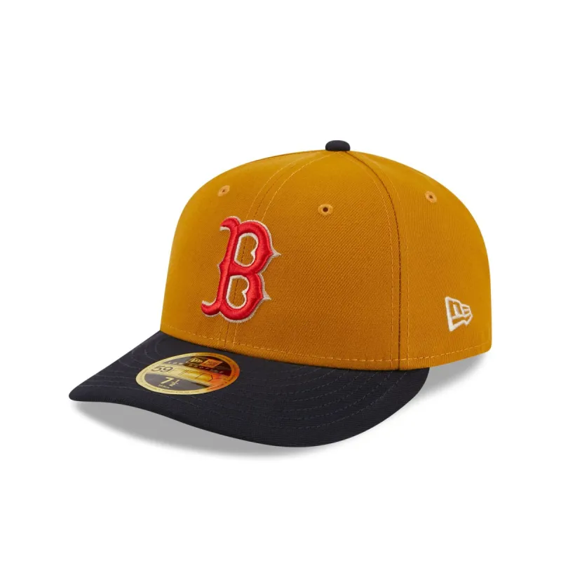Boston Red Sox Vintage Gold Low Profile 59FIFTY Fitted Hat sold by New Era