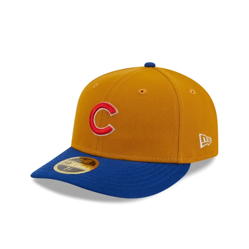 Chicago Cubs Vintage Gold Low Profile 59FIFTY Fitted Hat sold by New Era