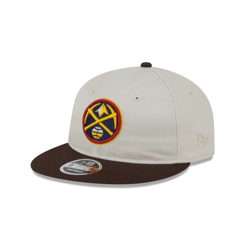 Denver Nuggets Two Tone Taupe Retro Crown 9FIFTY Snapback Hat sold by New Era