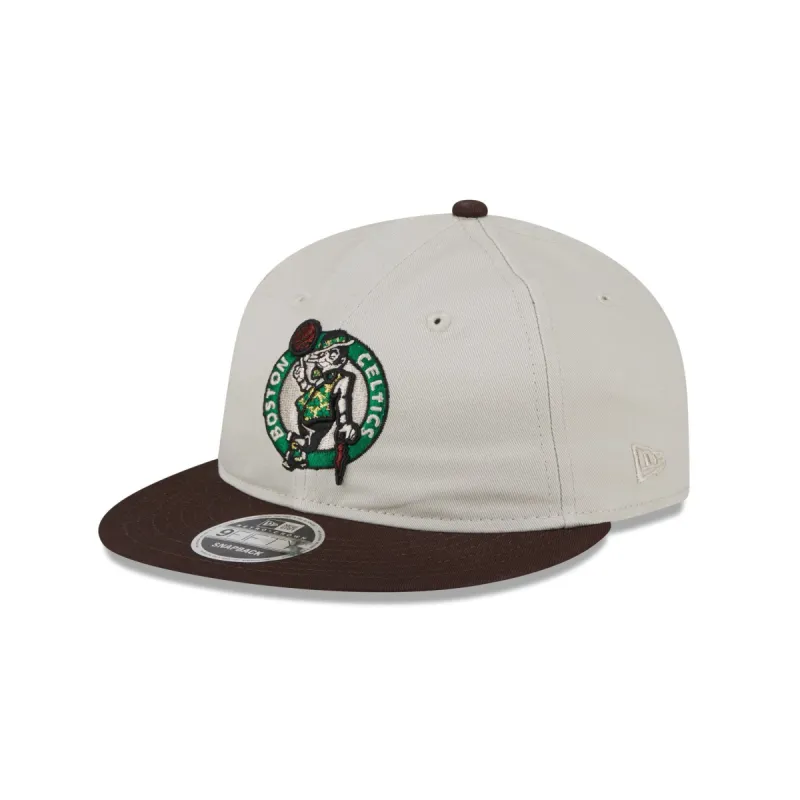 Boston Celtics Two Tone Taupe Retro Crown 9FIFTY Snapback Hat sold by New Era