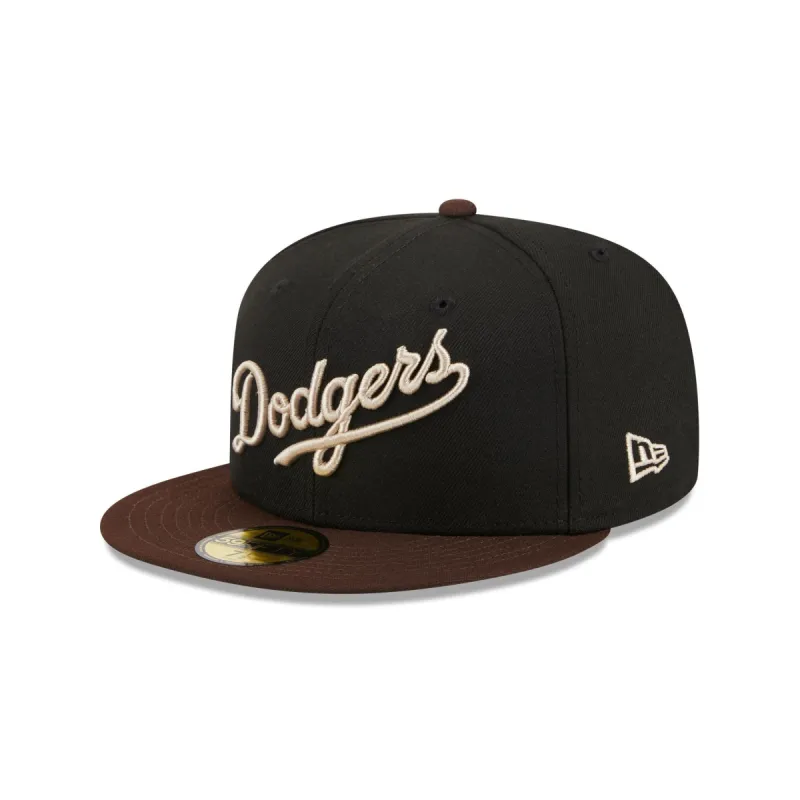 Los Angeles Dodgers Chocolate Visor 59FIFTY Fitted Hat sold by New Era