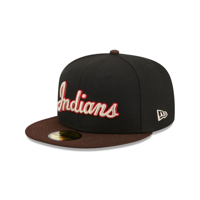 Cleveland Guardians Chocolate Visor 59FIFTY Fitted Hat sold by New Era