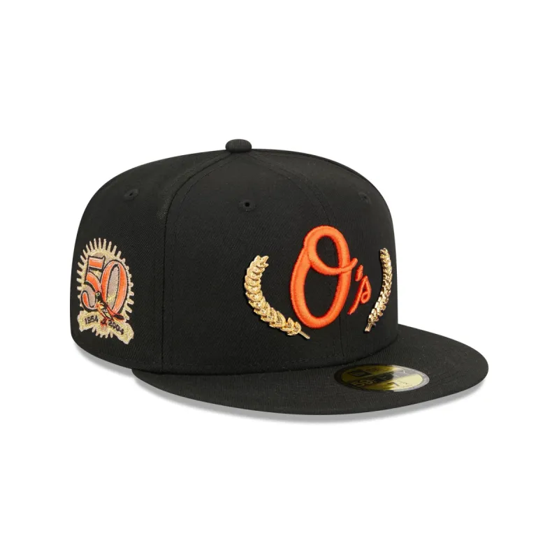 Baltimore Orioles Gold Leaf 59FIFTY Fitted Hat sold by New Era