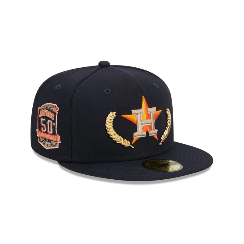 Houston Astros Gold Leaf 59FIFTY Fitted Hat sold by New Era