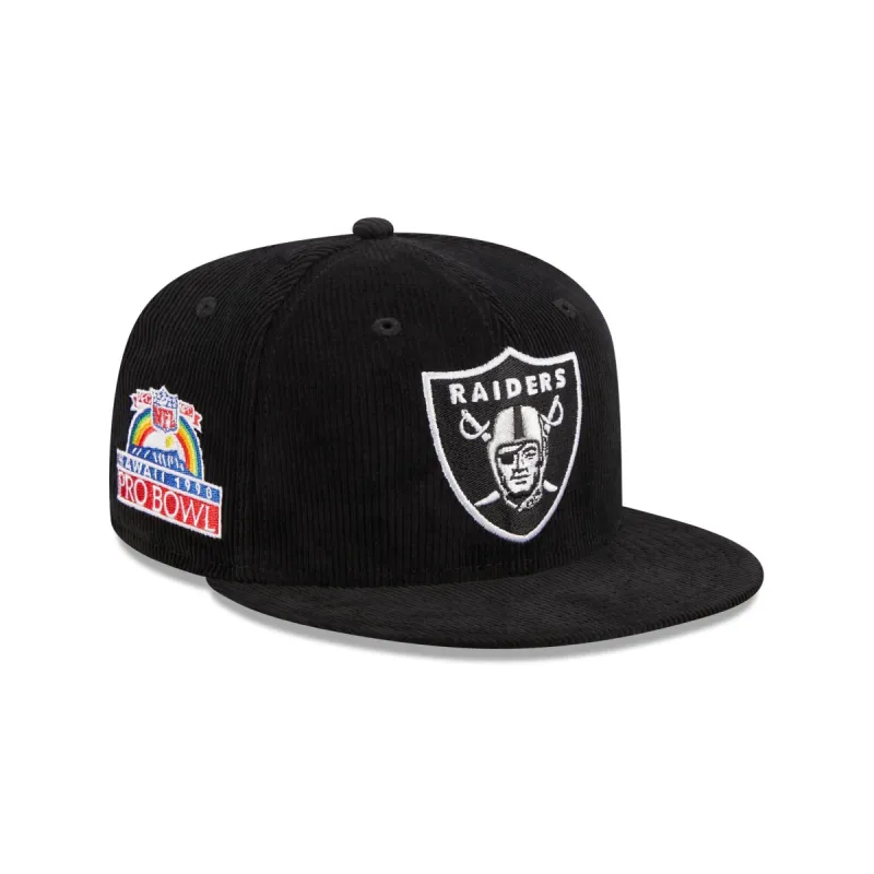 Las Vegas Raiders Throwback Corduroy 59FIFTY Fitted Hat sold by New Era